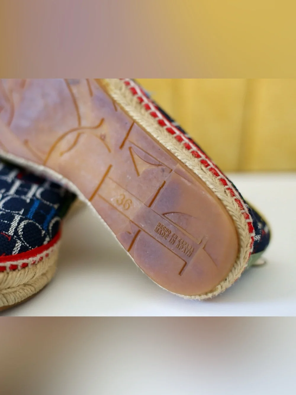 Authentic CH Carolina Herrera Canvas Monogram Espadrilles (EU 36 / US 6)